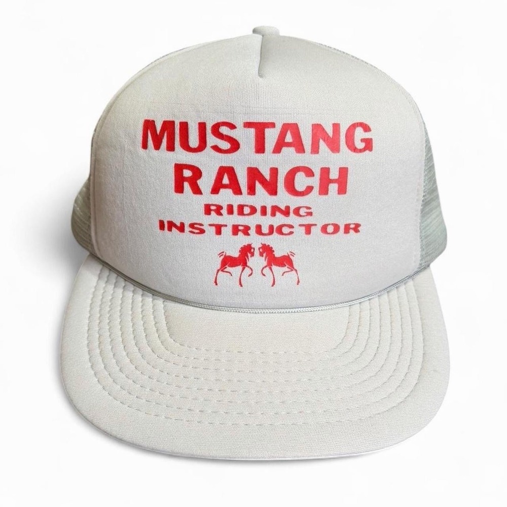 Vintage 90s Mustang Ranch Riding Instructor Western Cowboy Mesh Snapback Hat